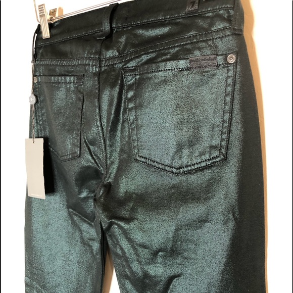 7 for all mankind skinny coated illusion jeans NWT - Picture 7 of 7